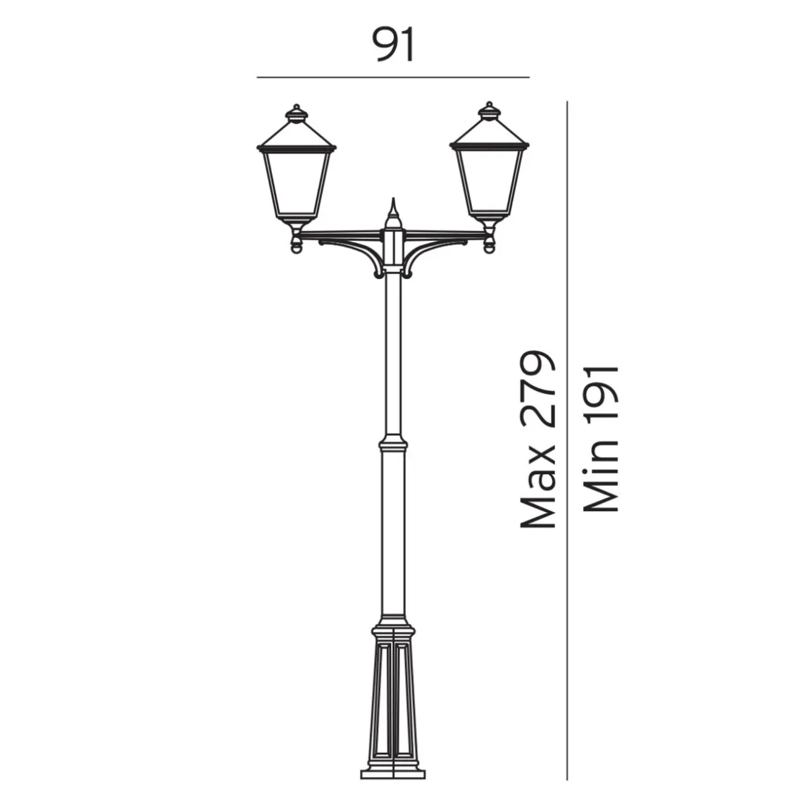 Norlys Lightup-Pris|Lyktestolper<London 492 BIG stolpe