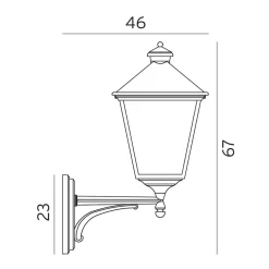 Norlys Lightup-Pris|Utelamper - Klassiske Vegglamper<London 4116 Big vegglampe utendørs IP54 11,5W 3000K