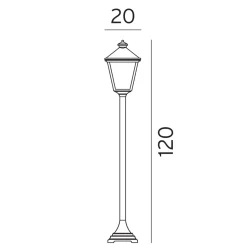 Norlys Lightup-Pris|Lyktestolper<London 485 blomsterstolpe