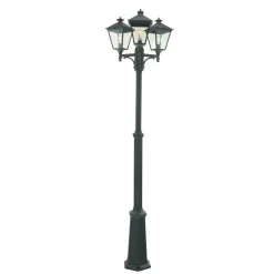 Norlys Lightup-Pris|Lyktestolper<London 483 lyktestolpe 185-275 cm 3 lyktehoder - Svart