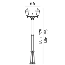 Norlys Lightup-Pris|Lyktestolper<London 482 stolpe