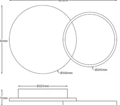NorDesign Kjøkkenbelysning Tak|Taklamper / Takplafonder<Loomis tak/vegglampe 20+12W 2700 Kelvin dimbar -