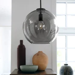 Dyberg Larsen Kjøkkenbelysning Tak|Takpendler<Loop takpendel 30 cm - Svart/Røykfarget