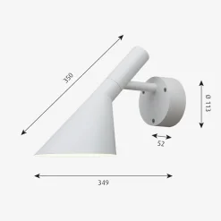 Louis Poulsen Utelamper - Veggskjold / Plafond|Utelamper - Klassiske Vegglamper<AJ 50 utendørs vegglampe