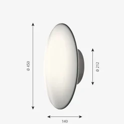 Louis Poulsen Utelamper - Veggskjold / Plafond|Louis Poulsen<AJ Eklipta utendørs vegg/taklampe 45 -