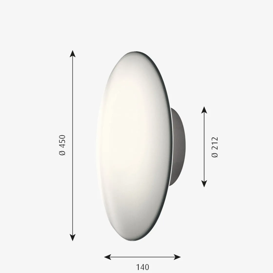 Louis Poulsen Utelamper - Veggskjold / Plafond|Louis Poulsen<AJ Eklipta utendørs vegg/taklampe 45 -