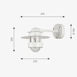 Louis Poulsen Utelamper - Veggskjold / Plafond|Utelamper - Klassiske Vegglamper<Albertslund utendørs vegglampe kort