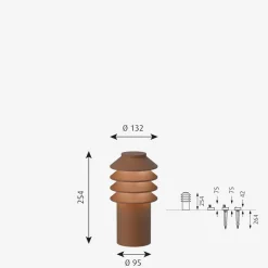 Louis Poulsen Pullert|Louis Poulsen<Bysted Garden fotplate u/adapter kort