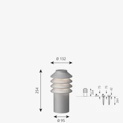 Louis Poulsen Pullert|Louis Poulsen<Bysted Garden fotplate u/adapter kort