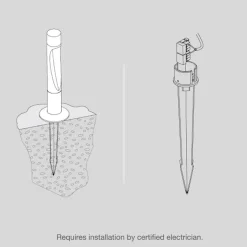 Louis Poulsen Pullert|Louis Poulsen<Flindt Garden med forankringsenhet u/adapter kort