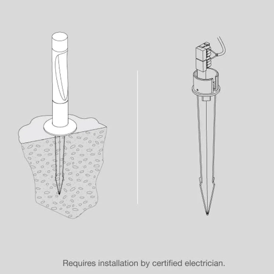 Louis Poulsen Pullert|Louis Poulsen<Flindt Garden med forankringsenhet u/adapter kort
