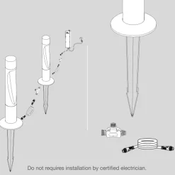 Louis Poulsen Pullert|Louis Poulsen<Flindt Garden jordspyd u/adapter lang