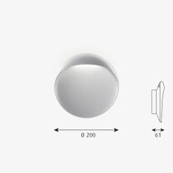 Louis Poulsen Utelamper - Veggskjold / Plafond|Louis Poulsen<Flindt utendørs vegglampe Ø20