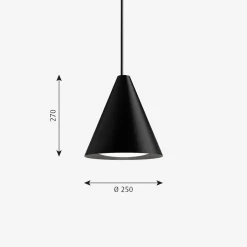 Louis Poulsen Kjøkkenbelysning Tak|Louis Poulsen<Keglen pendel Ø25