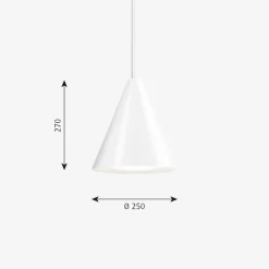 Louis Poulsen Kjøkkenbelysning Tak|Louis Poulsen<Keglen pendel Ø25