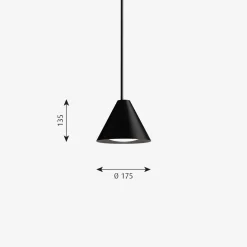 Louis Poulsen Kjøkkenbelysning Tak|Louis Poulsen<Keglen pendel Ø17