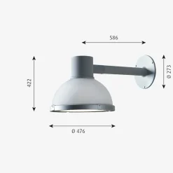 Louis Poulsen Utelamper - Klassiske Vegglamper|Louis Poulsen<LP Icon utendørs vegglampe Dali + Clo - Aluminium