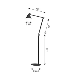 Louis Poulsen Leselamper Gulv|Louis Poulsen<NJP gulvlampe
