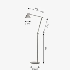 Louis Poulsen Leselamper Gulv|Louis Poulsen<NJP gulvlampe