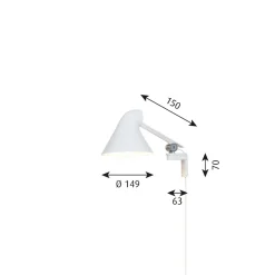 Louis Poulsen Louis Poulsen|Leselamper<NJP kort vegglampe