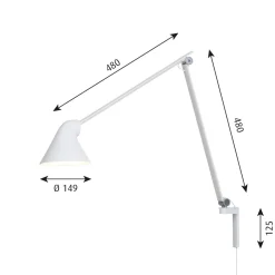 Louis Poulsen Louis Poulsen|Leselamper<NJP lang vegglampe
