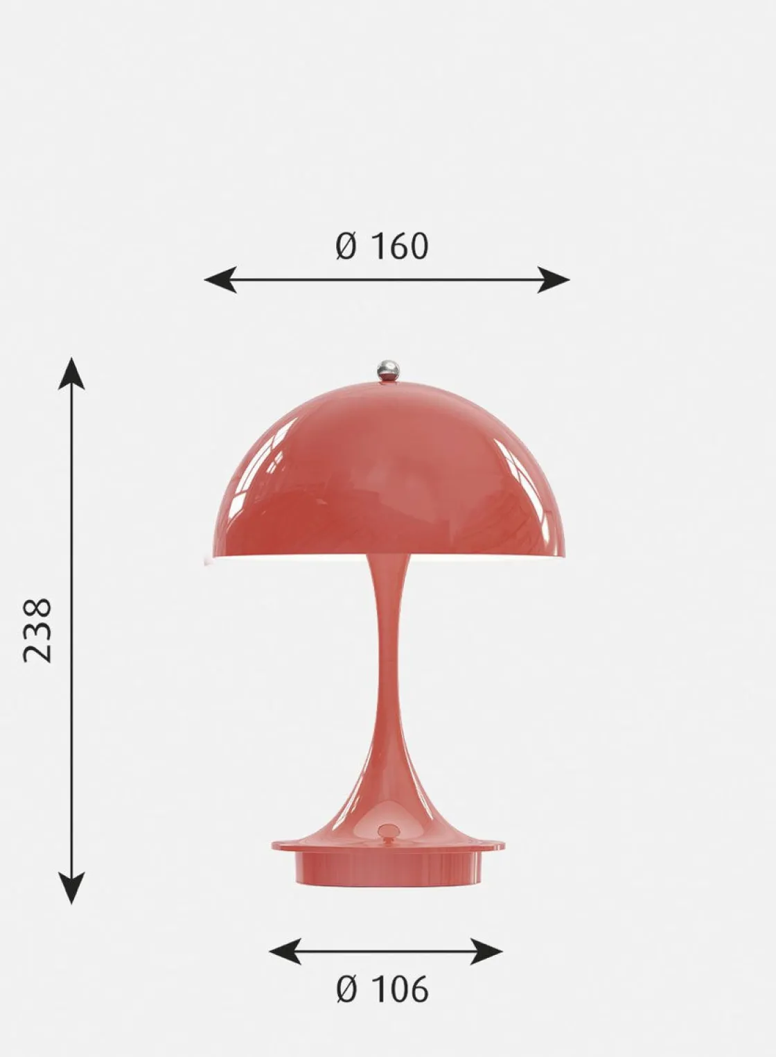 Louis Poulsen Louis Poulsen|Barneromsbelysning<Panthella 160 portabel bordlampe