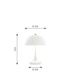 Louis Poulsen Louis Poulsen|Barneromsbelysning<Panthella 160 portabel bordlampe