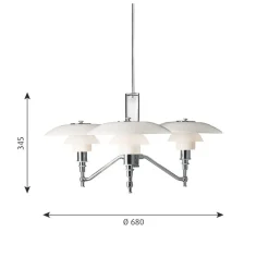 Louis Poulsen Louis Poulsen|Kjøkkenbelysning Tak<PH 3/2 Akademy lysekrone