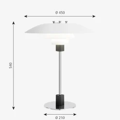 Louis Poulsen Louis Poulsen<PH 4/3 bordlampe Hvit