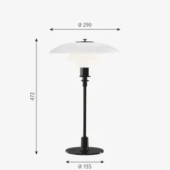 Louis Poulsen Louis Poulsen<PH 3/2 bordlampe