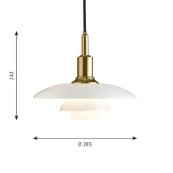 Louis Poulsen Louis Poulsen|Kjøkkenbelysning Tak<PH 3/2 Glass pendel