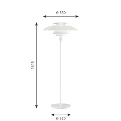 Louis Poulsen Interiørlamper Gulv|Louis Poulsen<PH 80 gulvlampe