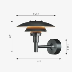 Louis Poulsen Utelamper - Klassiske Vegglamper|Louis Poulsen<PH 3-2½ utendørs vegglampe