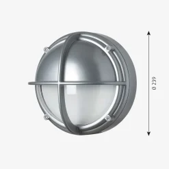 Louis Poulsen Utelamper - Veggskjold / Plafond|Louis Poulsen<Skot utendørs halvskjerm vegglampe