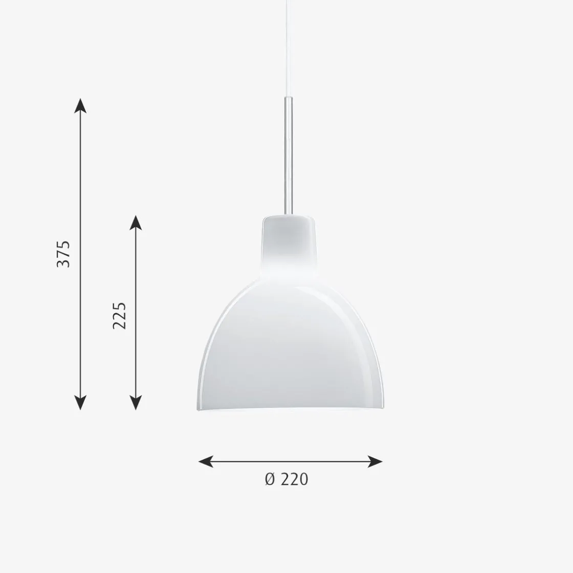 Louis Poulsen Kjøkkenbelysning Tak|Louis Poulsen<Toldbod Glass Pendel Ø22