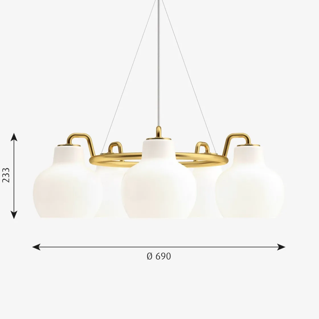 Louis Poulsen Kjøkkenbelysning Tak|Louis Poulsen<VL Ring Crown 5 taklampe