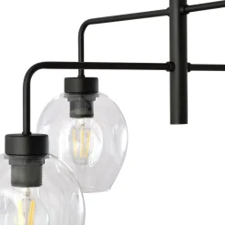 Emibig Kjøkkenbelysning Tak|Takpendler<Lukka takpendel 4 lys- Svart/Klart glass