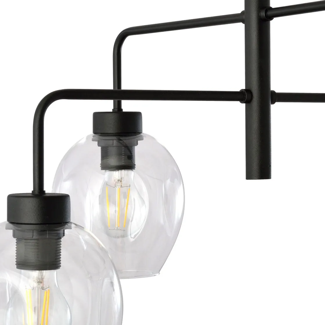 Emibig Kjøkkenbelysning Tak|Takpendler<Lukka takpendel 4 lys- Svart/Klart glass