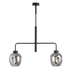 Emibig Kjøkkenbelysning Tak|Takpendler<Lukka takpendel 2 lys- Svart/Røykfarget