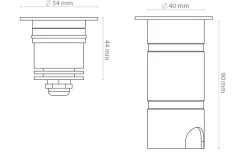 Sg Armaturen As Uplights<Luna Deco opal uplight utendørs 3W 3000 Kelvin IP67 - Rustfritt