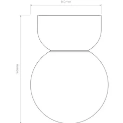 Astro Lighting Baderomsbelysning Tak|Kjøkkenbelysning Tak<Lyra 140 taklampe for baderom IP44 G9