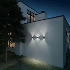 Norlux Utelamper Med Opp/Ned Lys<Matar vegglampe opp/ned utendørs 2x6W IP54 - Mørk