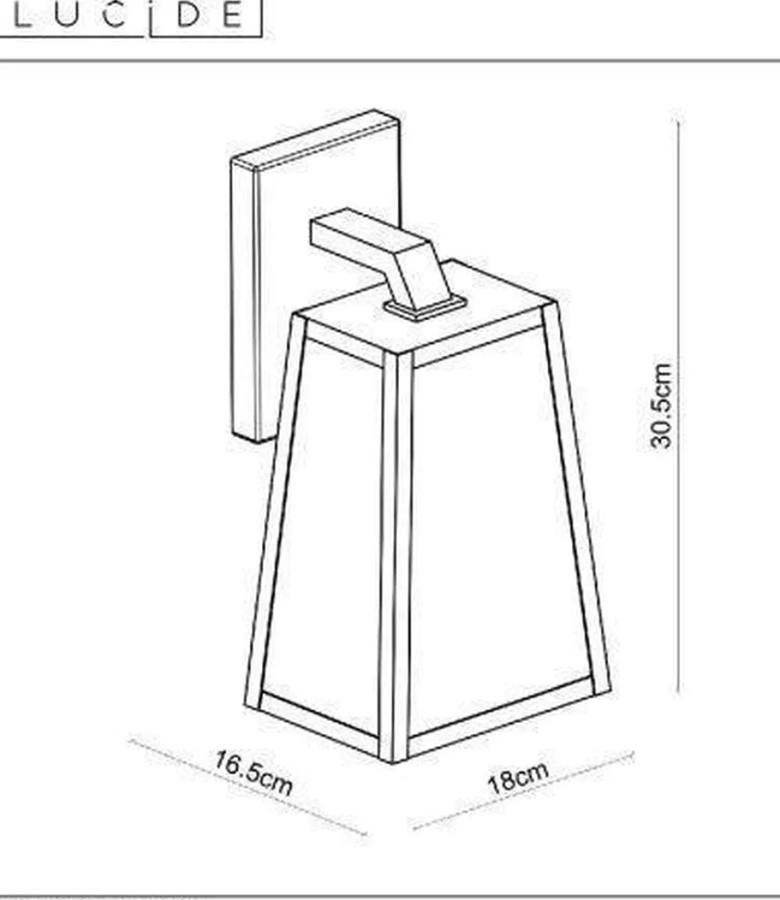 Lucide Utelamper - Klassiske Vegglamper<Matsol vegglampe utendørs E27 -