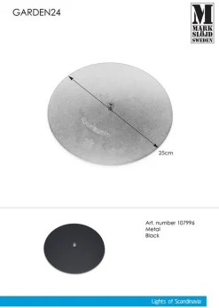 Marksløjd Garden 24 System<Metallplate 25 cm - Garden 24 -
