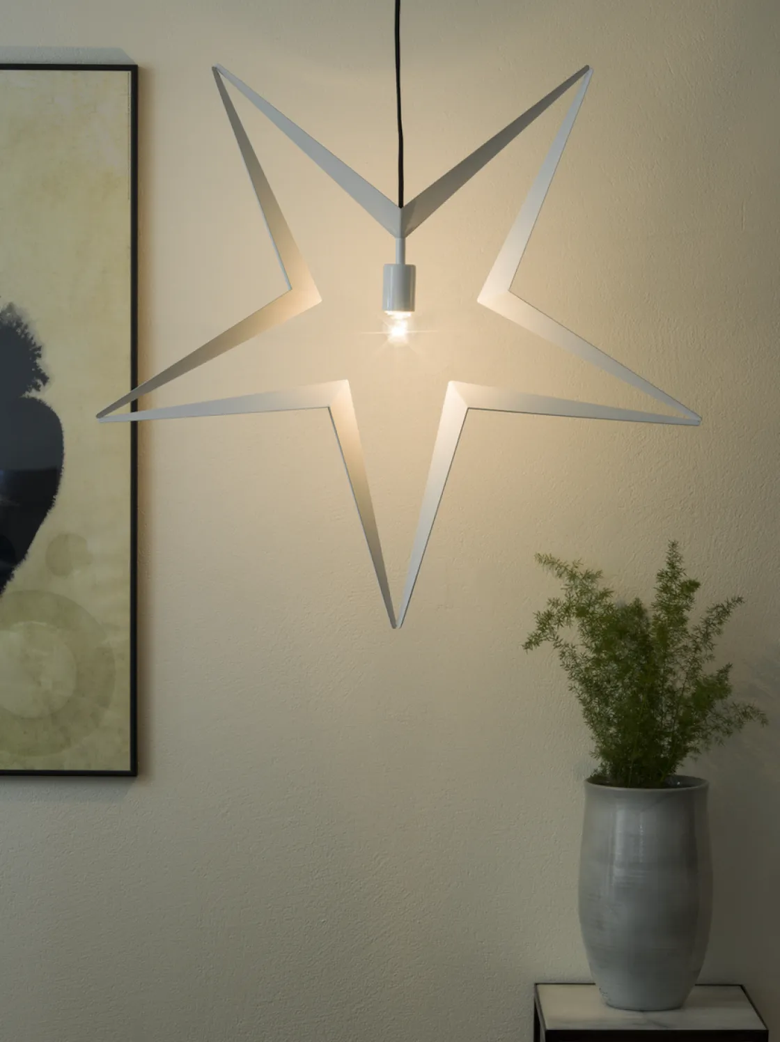 Konstsmide Adventsstjerner<Metallstjerne 45 cm - Hvit