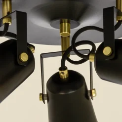 Aneta Lighting Kjøkkenbelysning Tak|Spotter & Skinner<Metz taklampe rund 3 spotter - Svart/Messing