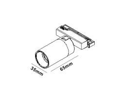 NorDesign Microline Spotskinner<Microline Alfa spot 8W 2700 kelvin 24V RA90 dimbar