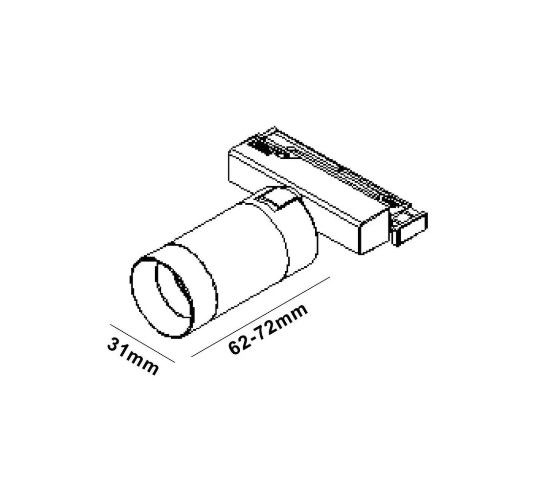 NorDesign Microline Spotskinner<Microline Beta spot 8W 2700 kelvin 24V RA90 10-40 grader spredning