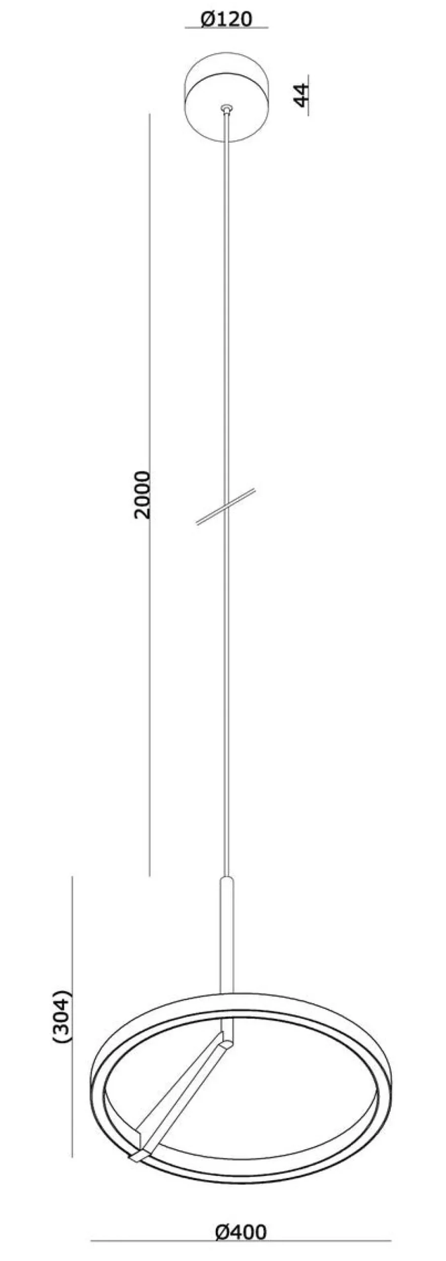 NorDesign Kjøkkenbelysning Tak|Takpendler<Mind 400 takpendel 20W 2700 Kelvin - Dimbar