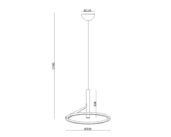 NorDesign Kjøkkenbelysning Tak|Takpendler<Mind 330 takpendel 12,6W 2700 Kelvin RA90 dimbar -